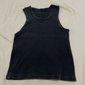 Black 100% cotton tank top
